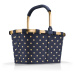 Nákupný košík Reisenthel Carrybag Frame Metallic dots blue