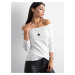 DÁMSKY BIELY TOP S ODHALENÝMI RAMENAMI RV-BZ-4692.89-WHITE