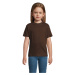 SOĽS Imperial Kids Detské tričko s krátkym rukávom SL11770 Chocolate