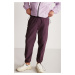 GRIMELANGE Terry Parachute Comfort Burgundy Single Trousers