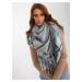 Women's grey checkered scarf