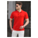 Madmext Basic Burgundy Polo Collar Men's T-Shirt 5101