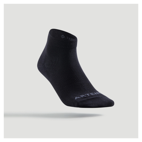 Športové ponožky RS 160 stredne vysoké 3 páry čierne ARTENGO