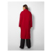 Bershka Prechodný kabát  červená