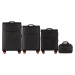 TMAVOSIVÁ SADA CESTOVNÝCH KUFROV A PRÍRUČNEJ BATOŽINY TRN01 SET OF 3 SUITCASES (L, M, S) WINGS, 