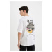 DEFACTO Comfort Fit Crew Neck Printed T-Shirt