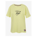 Svetložlté dámske oversize tričko Tommy Hilfiger