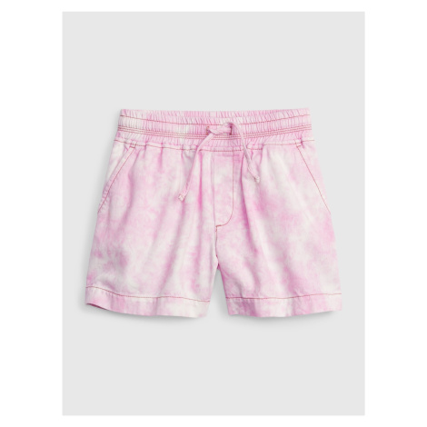 Ružové dievčenské šortky batika GAP