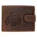 Wild Luxusná pánska peňaženka s prackou Traktor - hnedá