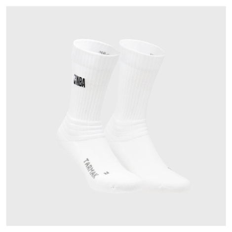 Basketbalové ponožky NBA SO900 biele unisex 2 páry TARMAK
