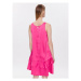 Liu Jo Beachwear Koktejlové šaty VA3101 T3416 Ružová Relaxed Fit