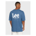 Lee Tričko Logo L68ZFQ54 Modrá Loose Fit