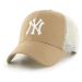 Čiapka 47brand MLB New York Yankees žltá farba, s nášivkou, B-BRANS17CTP-KHC