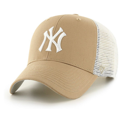Čiapka 47 brand MLB New York Yankees žltá farba, s nášivkou, B-BRANS17CTP-KHC