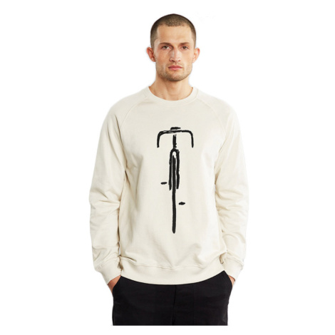 Dedicated Sweatshirt Malmoe Bike Front Oat White