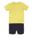 DIRKJE Set 2dielny kr. nohavice Neon Yellow+Navy