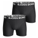 Čierne boxerky Solid Cotton Stertch Shorts - dvojbalenie