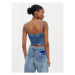 Karl Lagerfeld Jeans Top 241J1600 Modrá Slim Fit