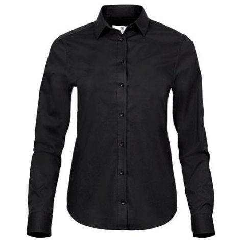 Tee Jays Dámska strečová košeľa TJ4025 Black