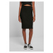 Women's ribbed midi skirt black