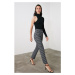 Trendyol Anthracite Checkered Trousers