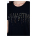 Tričko La Martina Woman T-Shirt S/S Viscose Jers Čierna