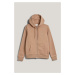 MIKINA GANT REG TONAL SHIELD ZIP HOODIE CARAMEL BEIGE