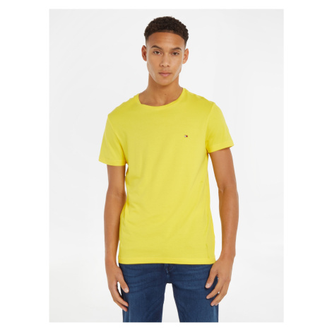 Basic tričká pre mužov Tommy Hilfiger - žltá