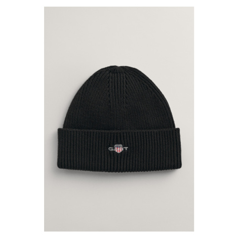 ČAPICA GANT SHIELD COTTON BEANIE BLACK