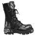 topánky kožené NEW ROCK Vampire Boots (107-S2) Black-Grey Čierna sivá