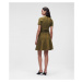 Šaty Karl Lagerfeld S/Slv Knitted Logo Dress Zelená