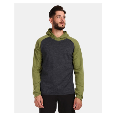 Zeleno-sivý pánsky sveter z Merino vlny Kilpi MOSEO-M
