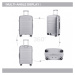 KONO Cestovný kufor Elegant - šedý - 49x76x30 - 110L