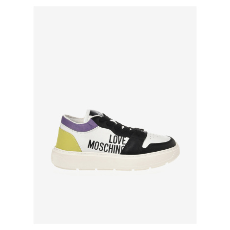 Black & White Women's Leather Sneakers Love Moschino - Women