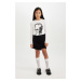 DEFACTO Girl 29 October Republic Day Button Detailed Gabardine Black Shorts Skirt