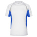 James & Nicholson Pánske funkčné tričko s krátkym rukávom JN391 - Biela / kráľovská modrá