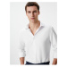 Koton Slim Fit Shirt Half Italian Collar Buttoned Textured