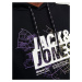 JACK & JONES Mikina 'JCOMap'  svetložltá / levanduľová / čierna / biela