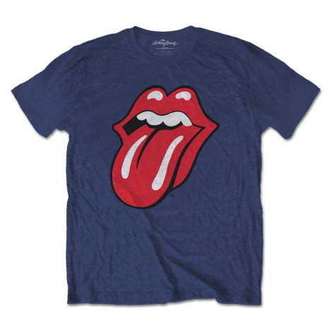 The Rolling Stones tričko Classic Tongue Modrá