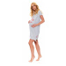 Modro-biela bavlnená tehotenská nočná košeľa TCB9702