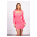 Fitted dress - ribbed pink neon