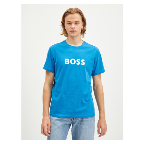 Tričká s krátkym rukávom pre mužov BOSS - modrá Hugo Boss
