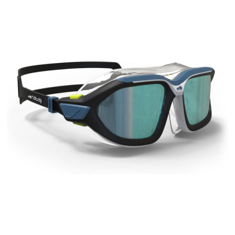 Plavecké okuliare Active veľkosť L so zrkadlovými sklami čierno-modré NABAIJI