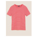 Pruhované tričko s vysokým podielom bavlny, priliehavý strih Marks & Spencer oranžová