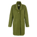 Vlnený kabát s kalichovým golierom MONA Zelená