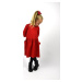 Dievčenské šaty s vreckami - červená