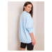 Basic light blue cotton sweatshirt