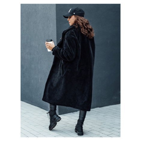 Women's winter coat GLAMFUR long fur black Dstreet