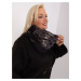Black and white women's viscose scarf