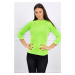 Blouse with decorative buttons green neon